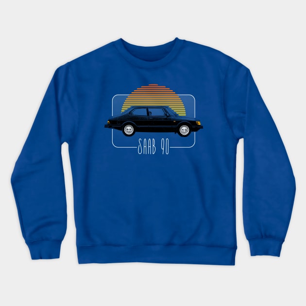 Saab 90 Retro Design Crewneck Sweatshirt by DankFutura